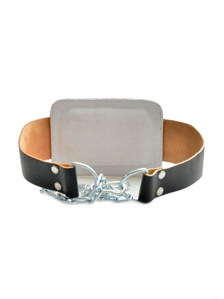 Dip belt leather opasek kožený na závaží černý universální